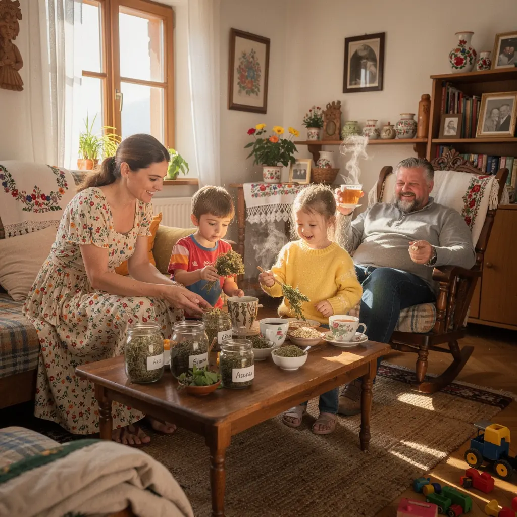 Relaxujúca atmosféra s čajovou súpravou a sviečkami na stole